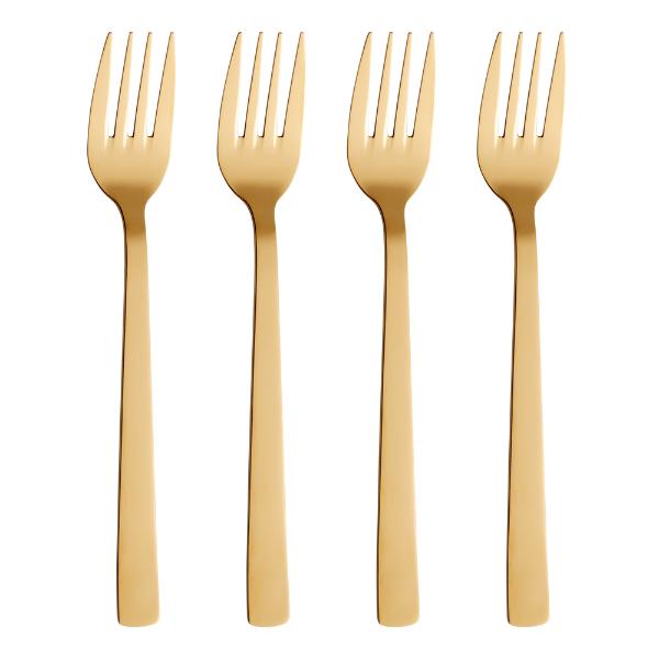 RAW Matgaffel 4-pack Guld