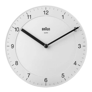 Braun Väggklocka analog Ø 20 cm vit