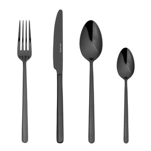 Eternum Nardo bestickset 16 delar svart