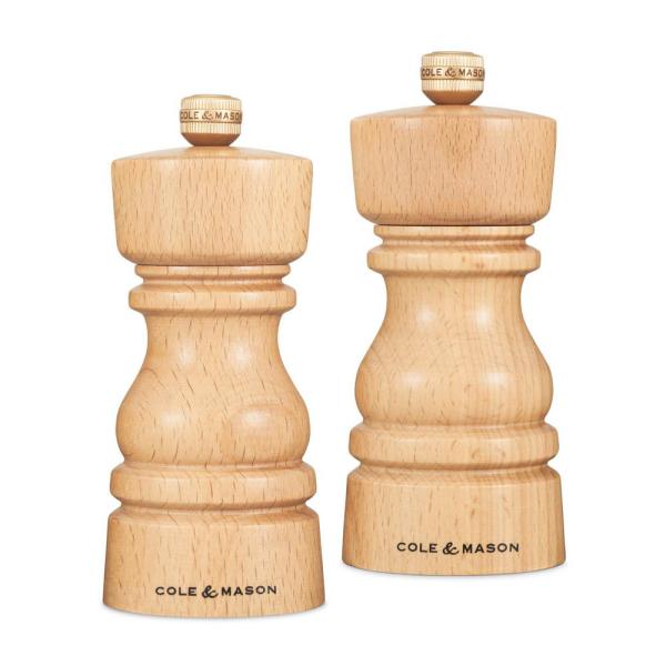 Cole & Mason London Salt- och Pepparkvarnset 13 cm Natur