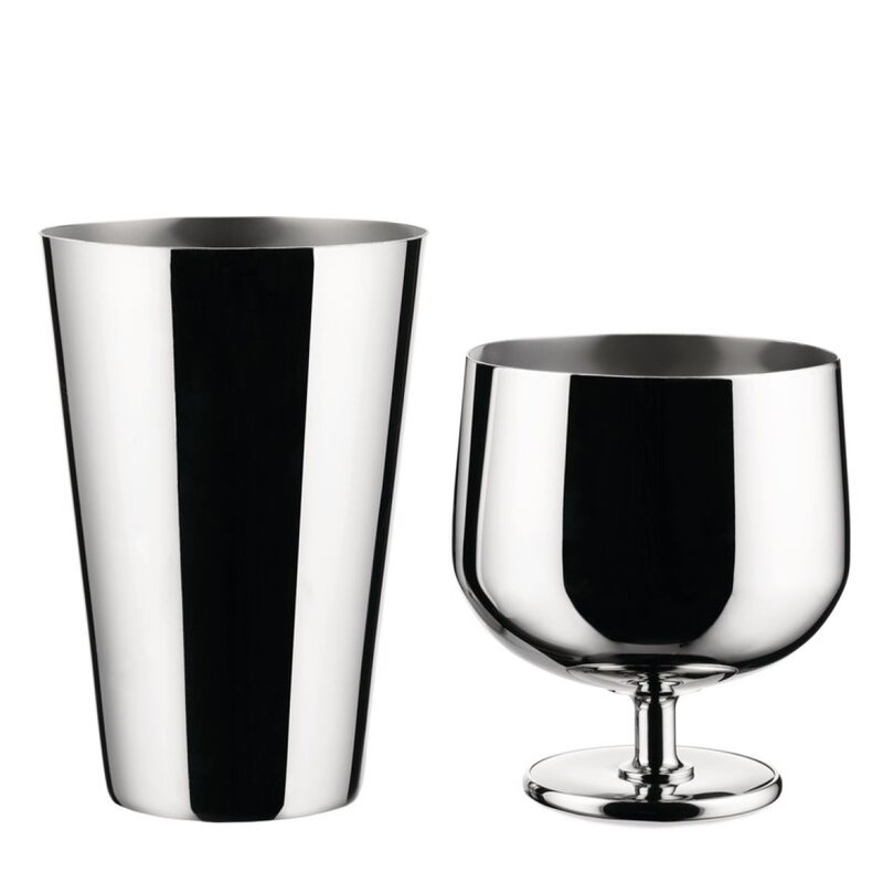 Alessi Tending Box cocktail shaker med kopp 50 cl rostfritt stål