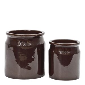 GUS Design KrusXL blomkruka 17/22 cm 2-pack mörkbrun