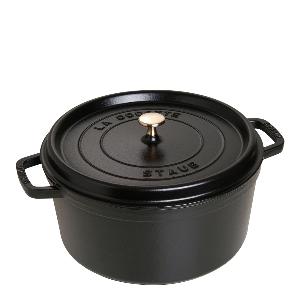 Staub La Cocotte gryta 8,35 L rund Svart