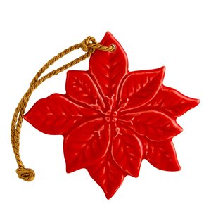 Bordallo Pinheiro Julornament julros 9 cm röd