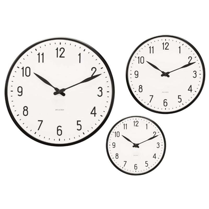 Arne Jacobsen Station Väggur 21 cm Vit