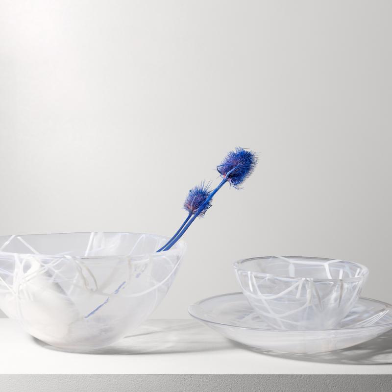 Kosta Boda Contrast Skål 35 cm Vit