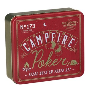 Gentlemen-s Hardware Campfire pokerset i plåtask röd