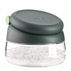 Lékué Saltbehållare med presslock 12 cm grå/klar
