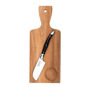 Laguiole Style de Vie Skärbräda & ostkniv santoku 2 delar svart