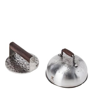 Satake Kuro smash set hamburgerpress 2 delar brun/rostfri