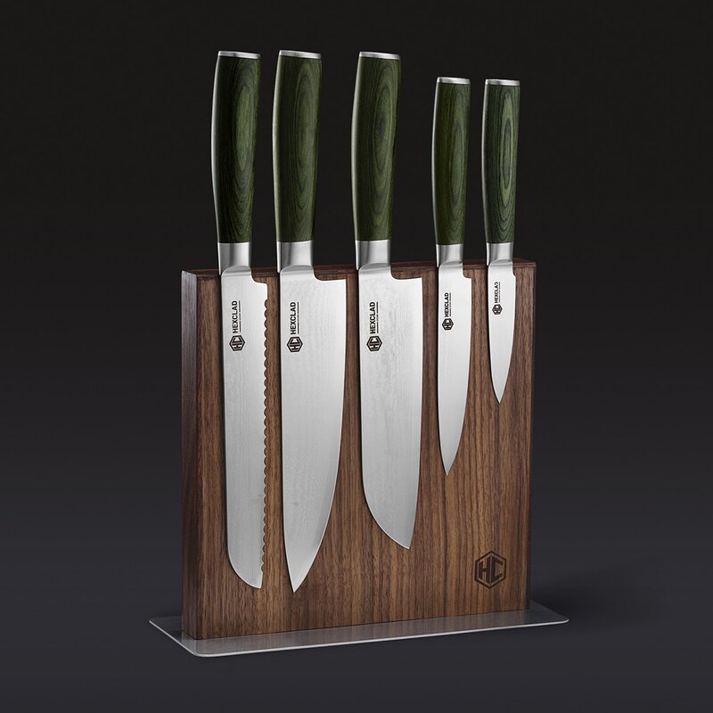 Hexclad Knivblock 23 cm valnöt