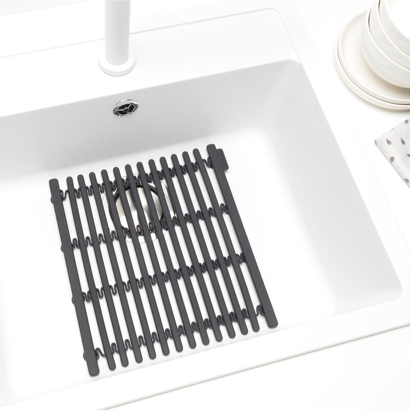 Brabantia SinkSide diskmatta silikon 30×30 cm mörkgrå