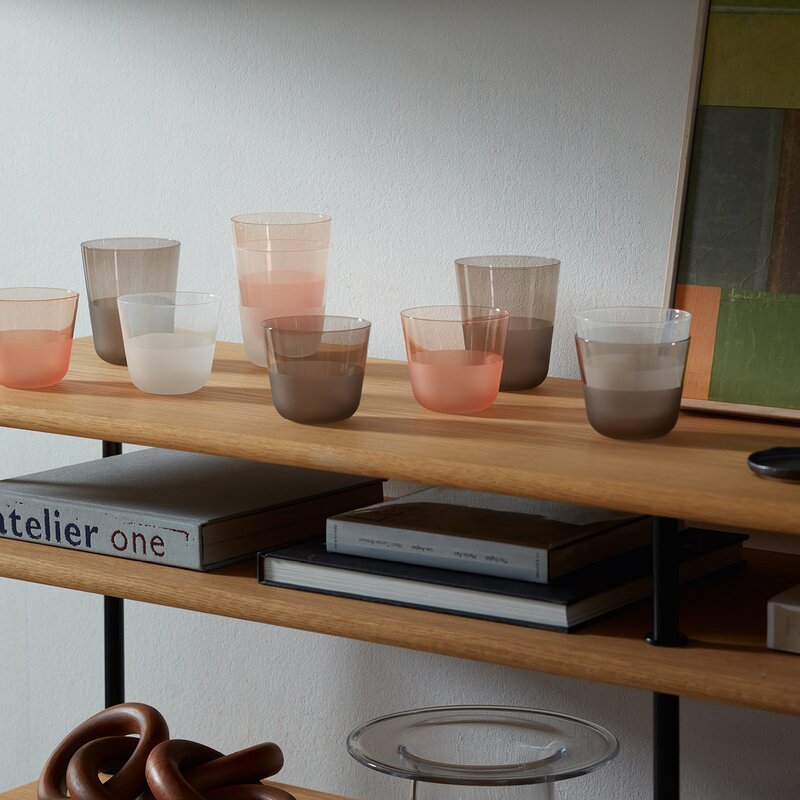 LSA International Arc vattenglas 26 cl 2-pack contrast mist