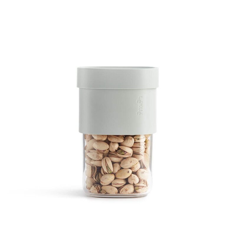 Lékué Flip Storage förvaringsburk M med lock beige