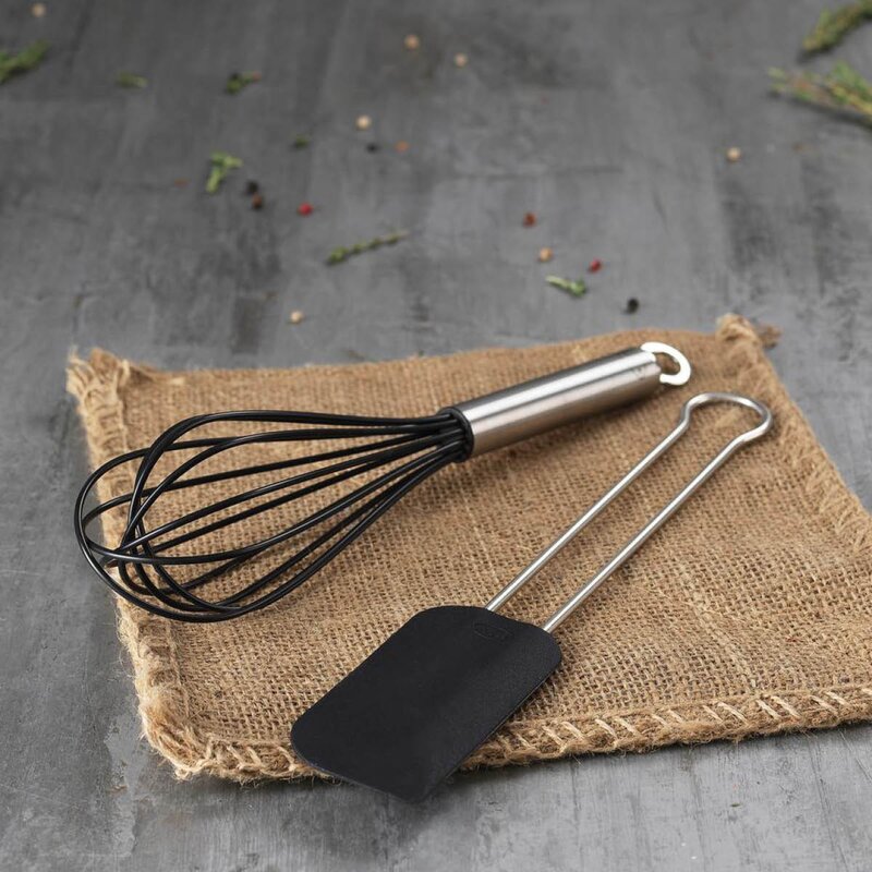 Rösle Ballongvisp silikon 12 trådar 27 cm stål/svart