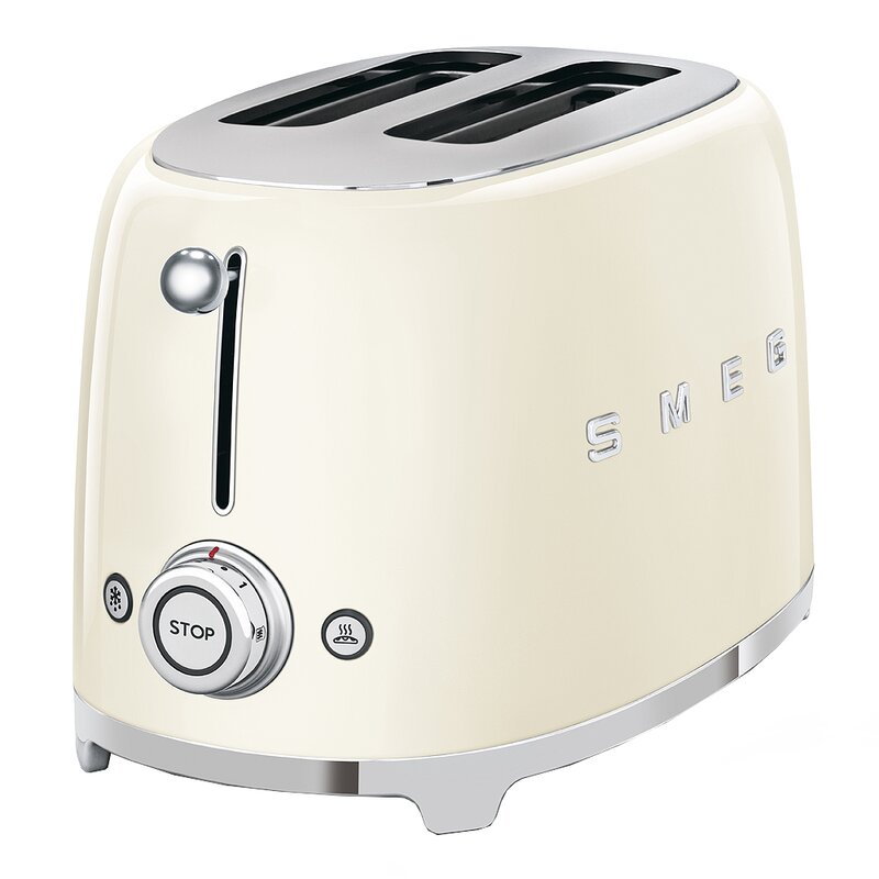 SMEG Brödrost 2 skivor TSF01 Creme