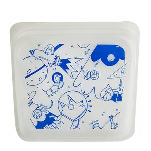 Stasher Sandwich silikonpåse 0,45 L djur i rymden