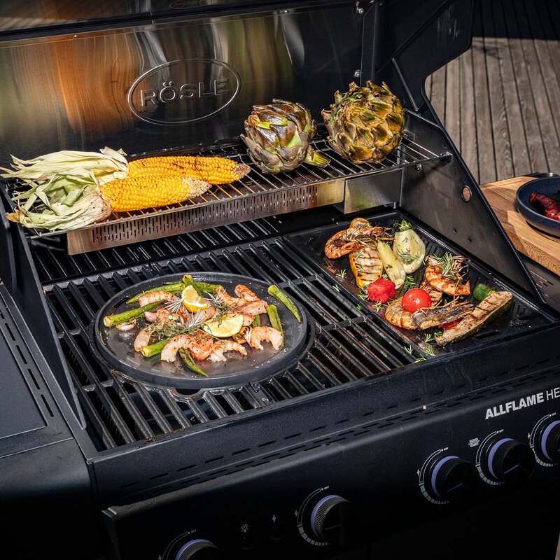 Rösle AllFlame Hero 4 gasolgrill 21000W svart