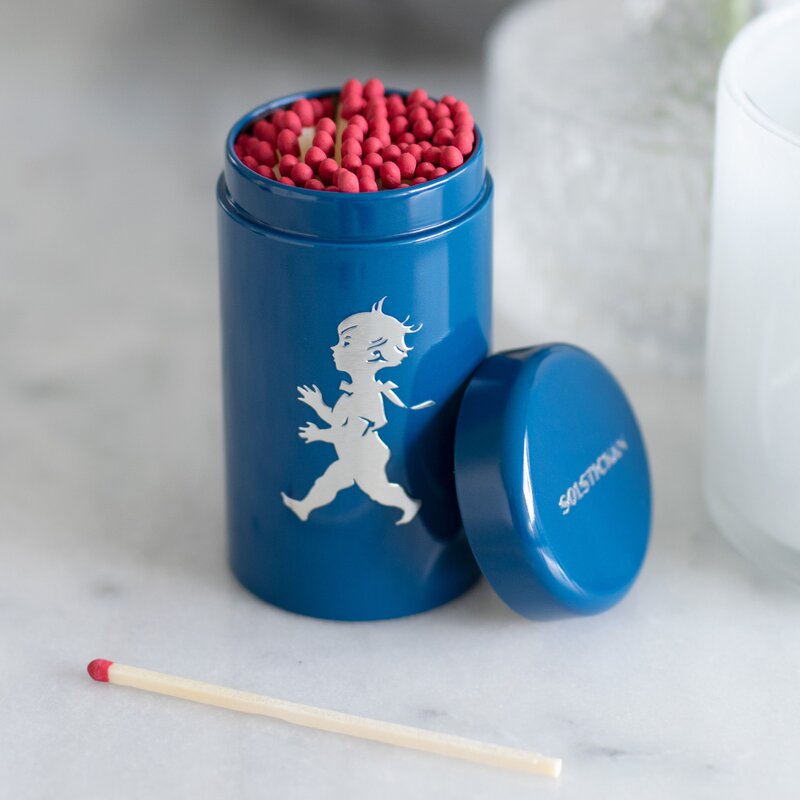 SOLSTICKAN Tändsticksrör 10 cm Blå