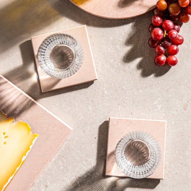 Stiernholm Marmor serveringsbricka 30x21 cm rosa