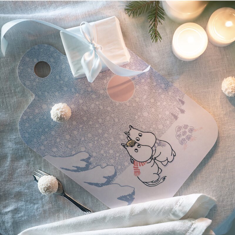 Muurla Mumin skär & serveringsbräda 21x30 cm låt det snöa