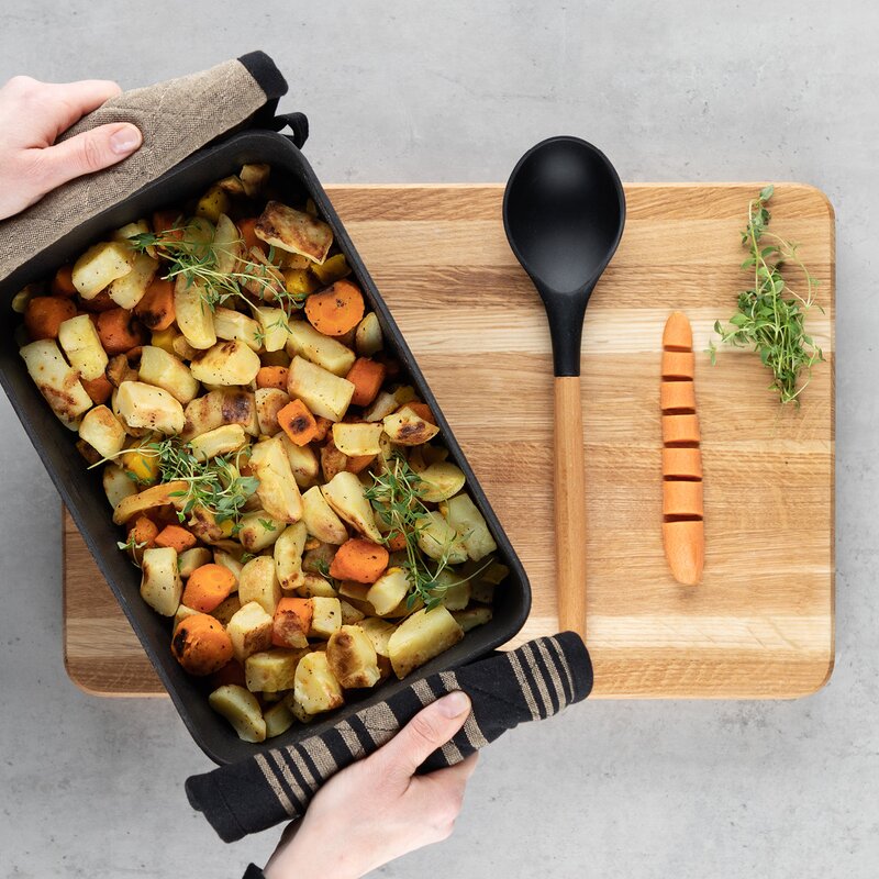 Maku Köksredskapsset 7 delar svart/bok