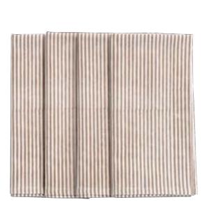 Chamois Stripe Randig Servett 4-pack 50x50 cm Ljusbrun