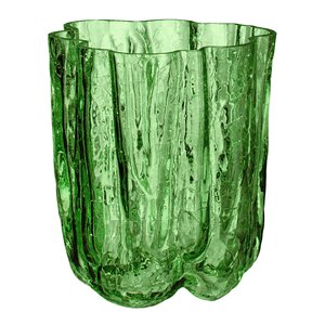 Kosta Boda Crackle vas 12,1 cm mörkgrön