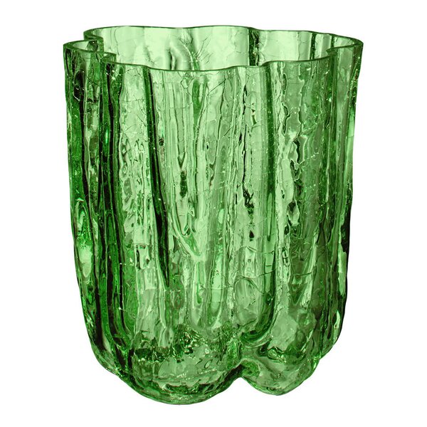 Kosta Boda Crackle vas 12,1 cm mörkgrön