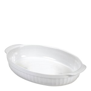 Guardini Ceramica ugnsform oval liten 22x14x5 cm vit