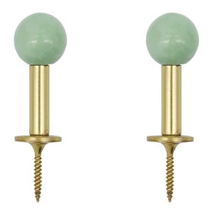 House Doctor Ball väggkrok 5x2 cm 2-pack mässing/aqua