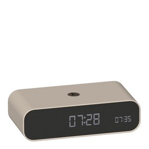 Kreafunk Wakie väckarklocka med Wake-up light och Qi 16x8x4,5 cm ivory sand
