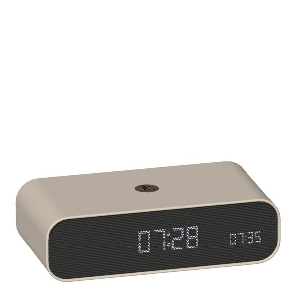 Kreafunk Wakie väckarklocka med Wake-up light och Qi 16x8x4,5 cm ivory sand