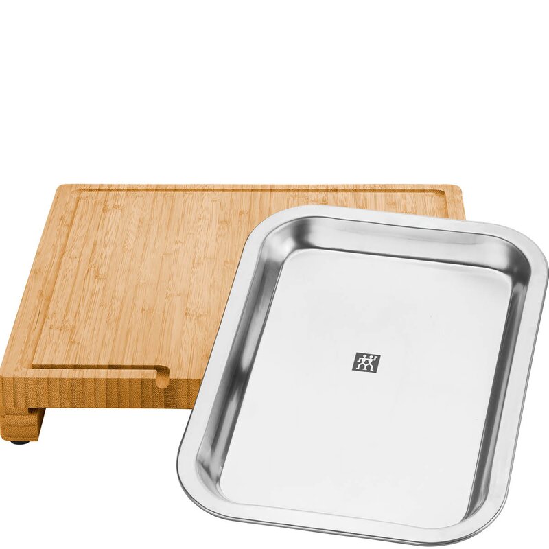 Zwilling BBQ+ skärbräda i bambu med uppsamlingsbricka 30x39 cm