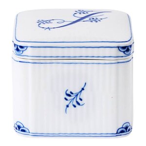 Royal Copenhagen Alphabet Collection fyrkantig bonbonjär J 13 cl