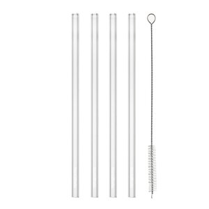 Kosta Boda Viva sugrör glas 20 cm 4-pack + borste