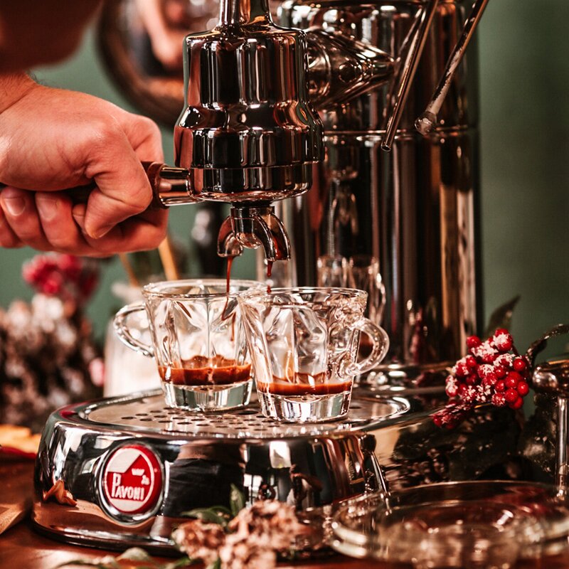 La Pavoni Professional Manuell Kaffemaskin med Hävarm Koppar/Brun
