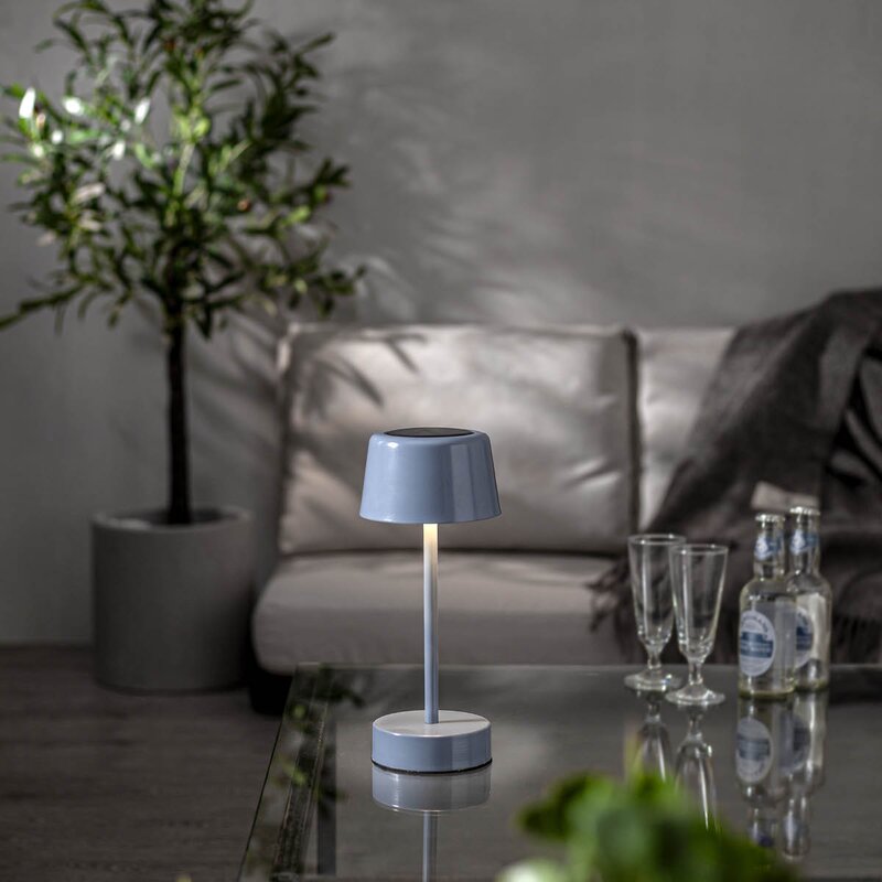 Star Trading Solei solcellslampa bordslampa 483-37 26,5 cm blå