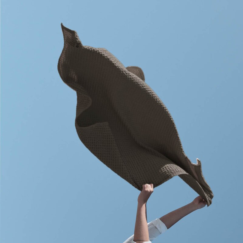 The Organic Company Big Waffle badlakan 150x100 cm clay