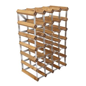 The Swedish Wine Rack Factory Vinställ 30 flaskor monterad ljus ek