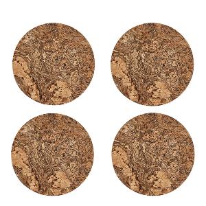 Stiernholm Skandinavien Glasunderlägg Rund Kork 10 cm 4-pack