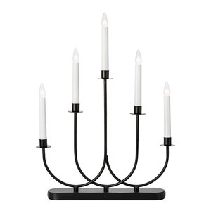 Markslöjd Soro adventsljusstake 5 ljus 47,5 cm svart