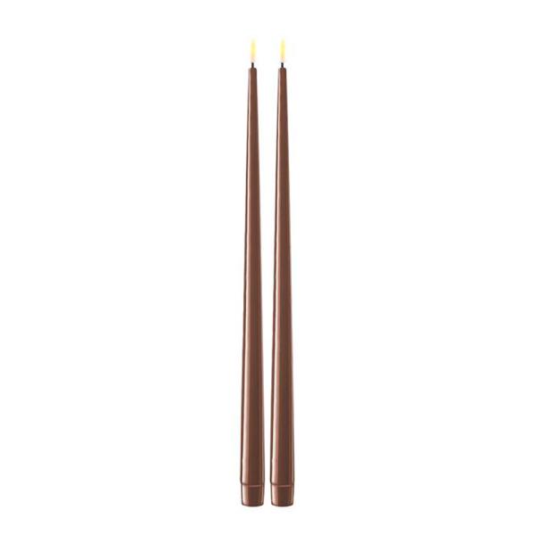 DeluxeHomeart  Middagsljus Led 28 cm 2-pack Mocka