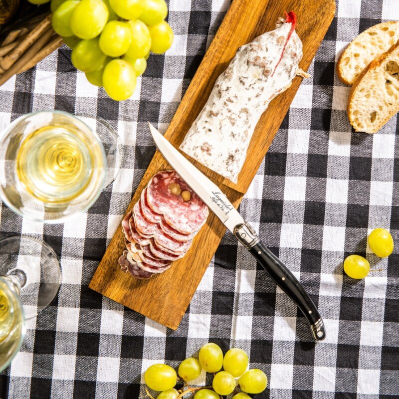 Laguiole Style de Vie Skärbräda med kniv för korv