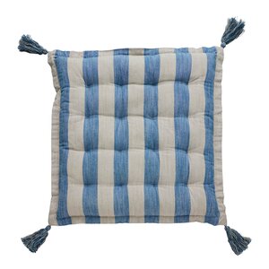 Lene Bjerre Felima sittdyna 45x45 cm linne/blå