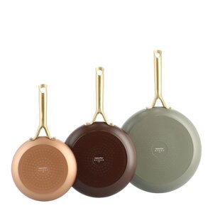 GreenPan Shades keramisk stekpanna 3 delar 20+24+28 cm Terra