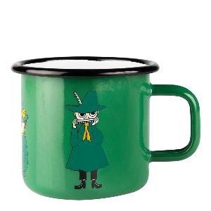 Muurla Mumin Emaljmugg Snusmumriken 37 cl Grön