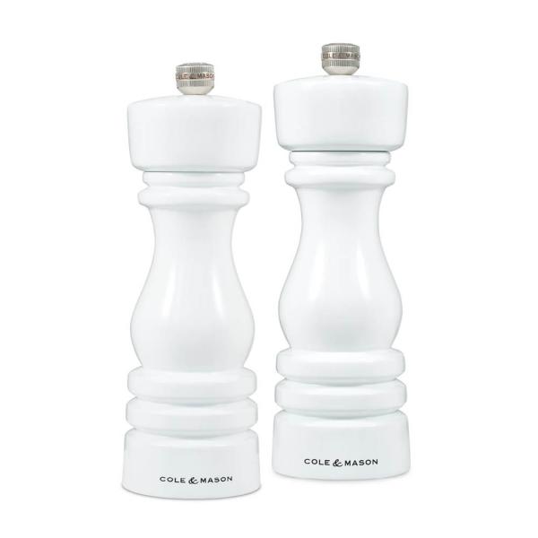 Cole & Mason London Salt- och Pepparkvarnset 18 cm Vit