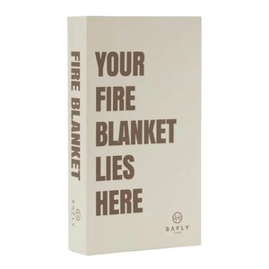 Safly Coffee Table Book med brandfilt 16x28 cm krämvit