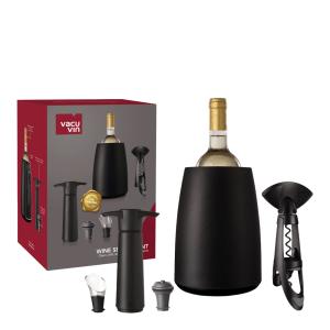 Vacu Vin Wine Elegant Plus Set Svart
